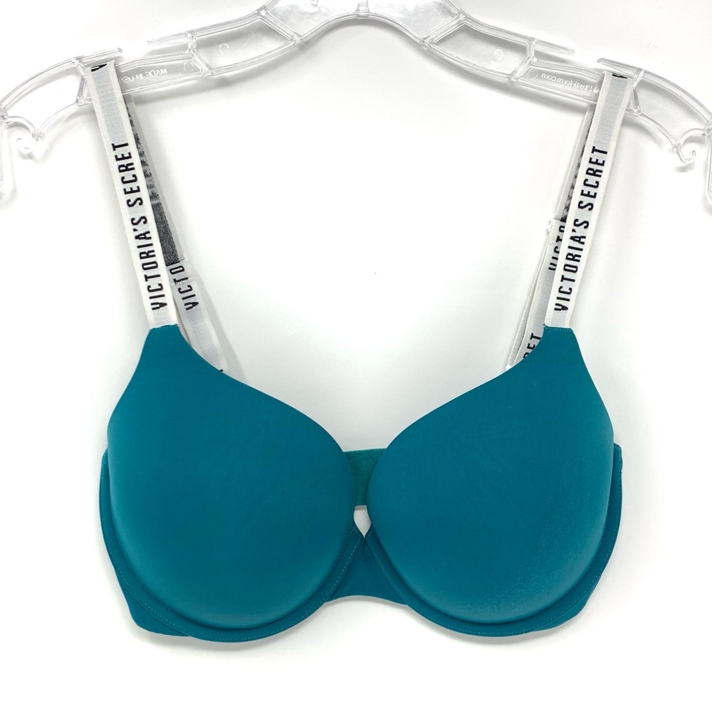 Victoria's Secret Teal Molded Cup Bra with Underwire size 32DDD